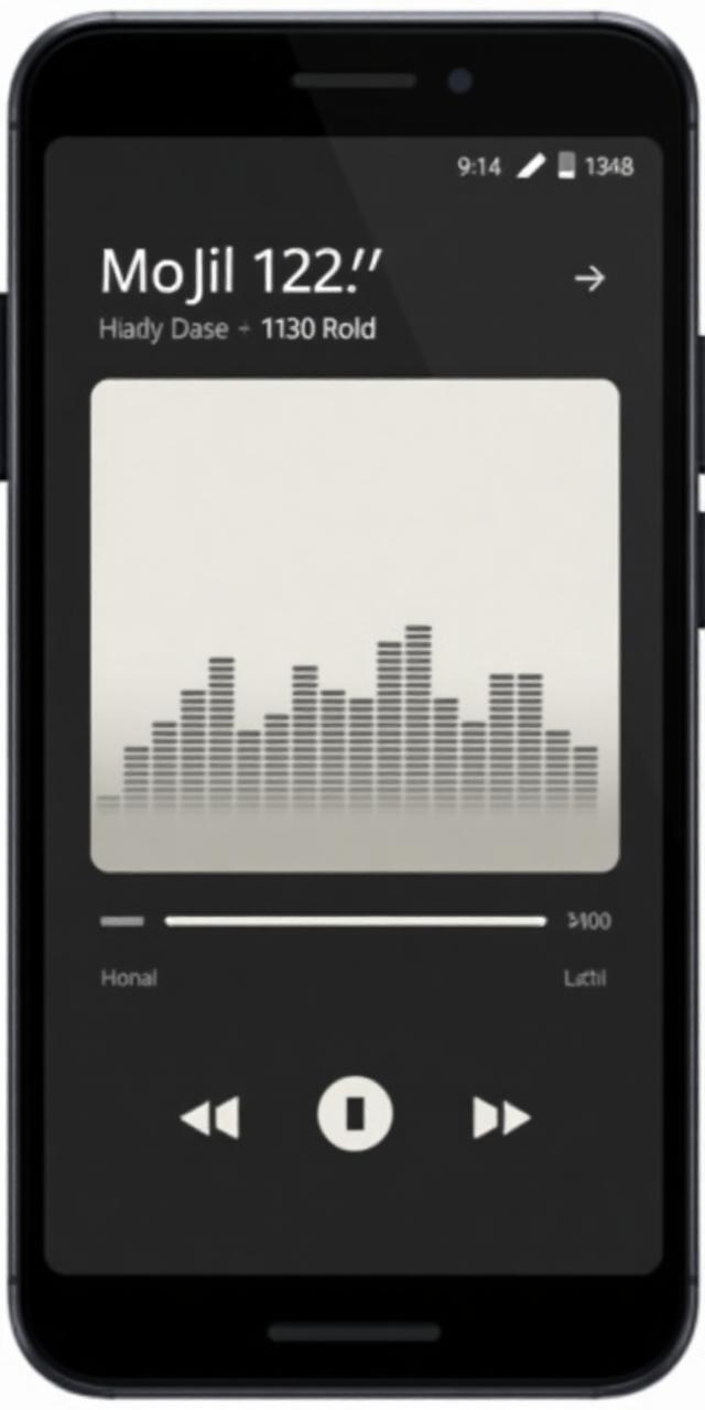 VibeUndi player screen with waveform visualizer